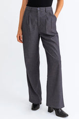 Elegant High Waist Flowing Denim Pants