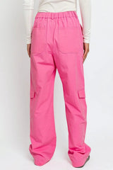 High Waist Wide Leg Cargo Pants with Pockets