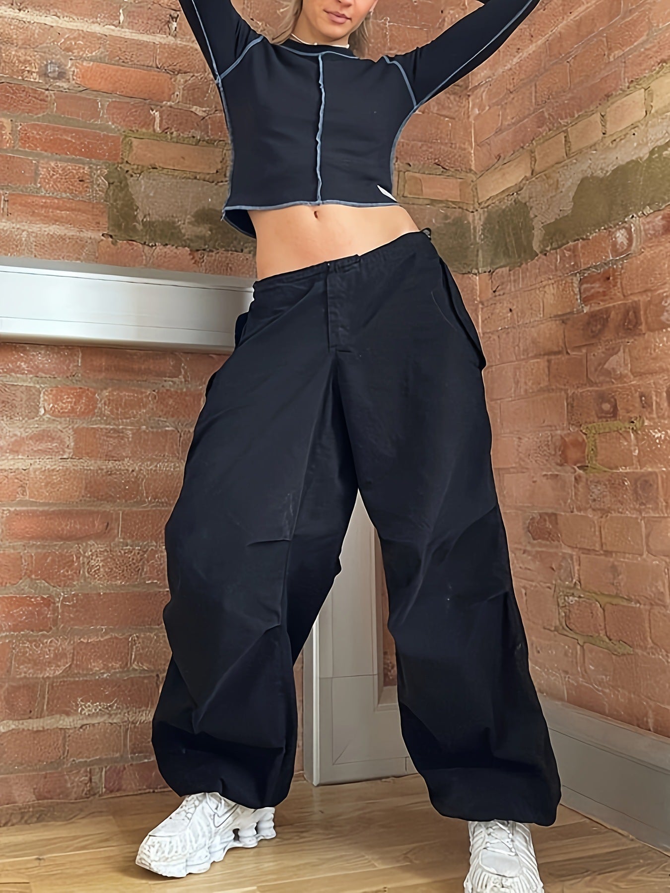 Women’s Loose Wide-Leg Pants High-Waist Solid Color Straight Casual Trousers Comfortable Daily Wear (S-XL)