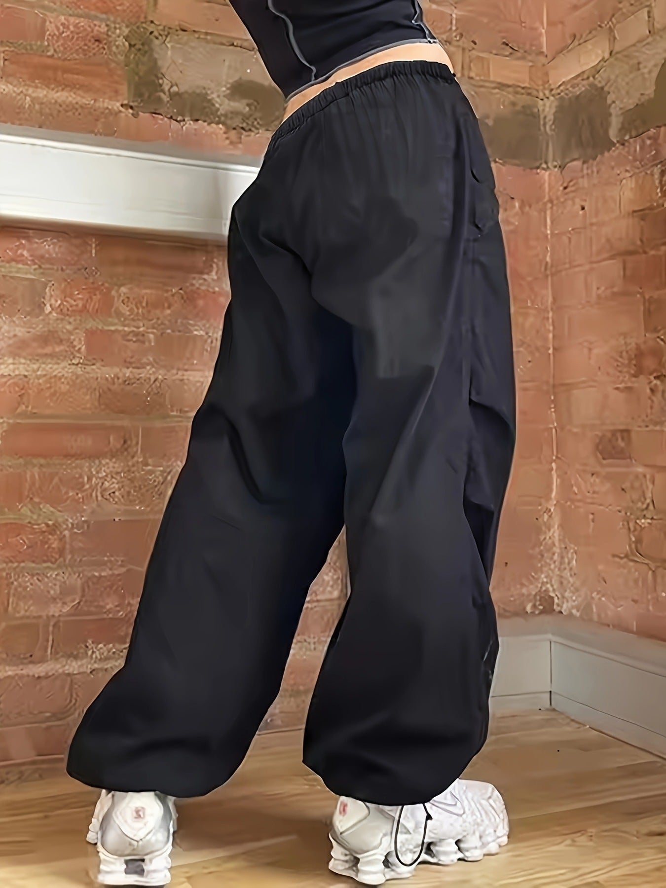Women’s Loose Wide-Leg Pants High-Waist Solid Color Straight Casual Trousers Comfortable Daily Wear (S-XL)