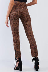 Western High Rise Leopard Print Pants