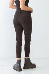 Studded Skinny High Rise Pants with Pockets