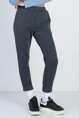 Charcoal High Waist Jogger Pants with Pockets