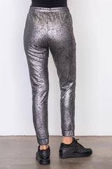 Black Faux Suede Jogger Pants