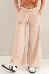 Ultra-Soft Wide Leg Drawstring Lounge Palazzo Pants