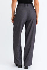 Elegant High Waist Flowing Denim Pants