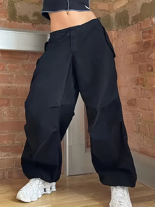 Women’s Loose Wide-Leg Pants High-Waist Solid Color Straight Casual Trousers Comfortable Daily Wear (S-XL)