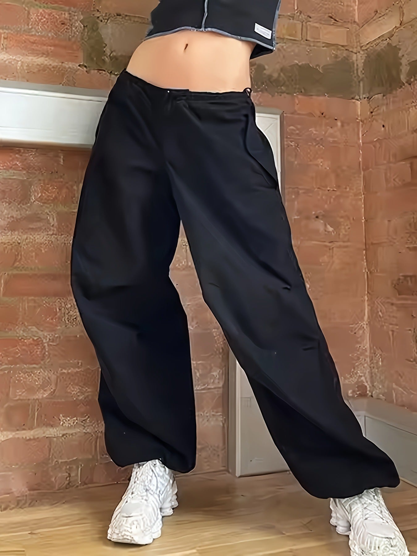 Women’s Loose Wide-Leg Pants High-Waist Solid Color Straight Casual Trousers Comfortable Daily Wear (S-XL)