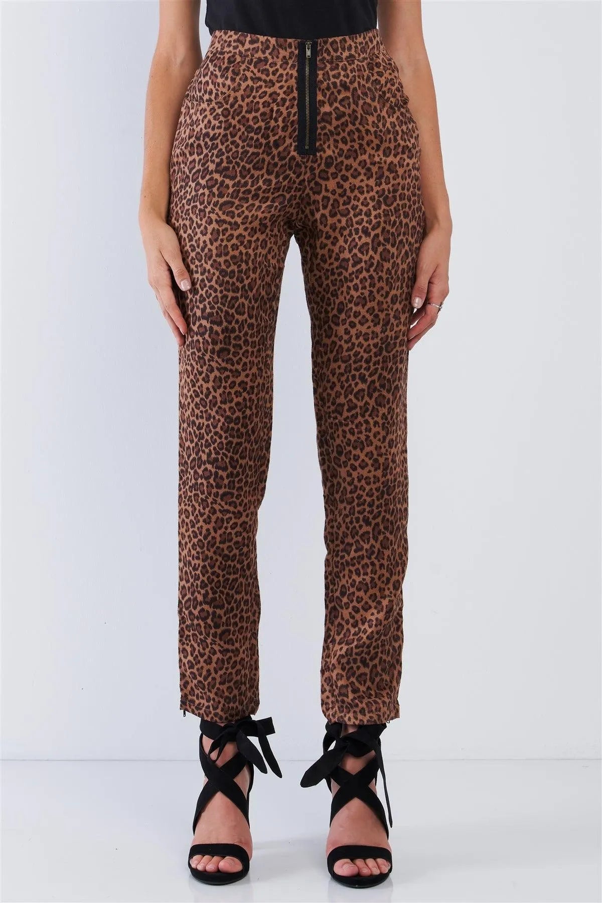 Western High Rise Leopard Print Pants