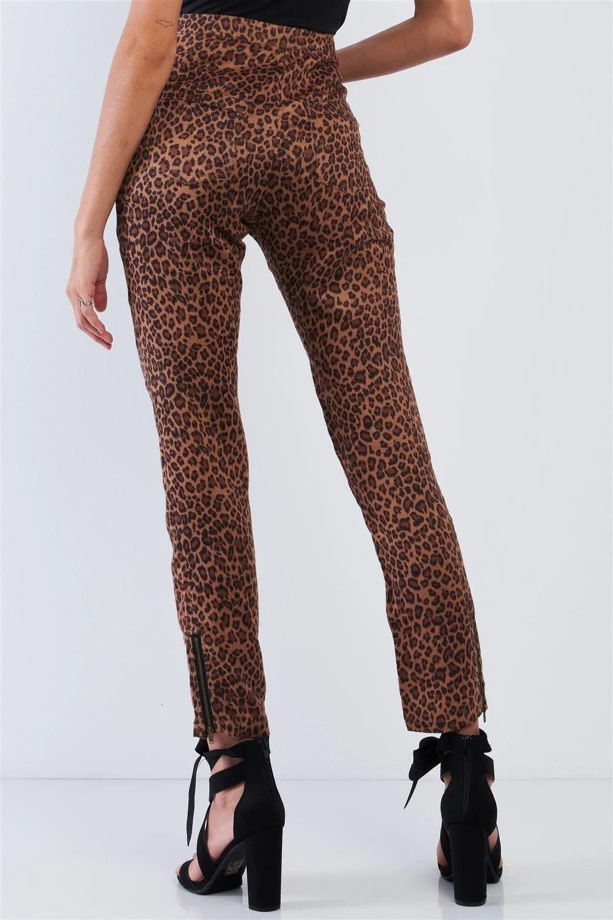 Western High Rise Leopard Print Pants