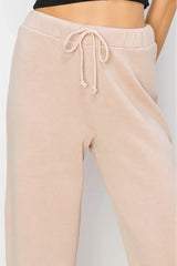 Wide Leg Drawstring Flow Pants – High Waist