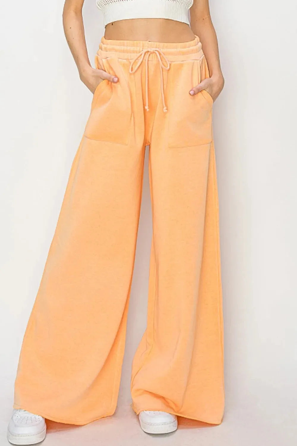 Ultra-Soft Wide Leg Drawstring Lounge Palazzo Pants
